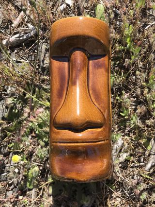 Vintage Daga Hawaii Easter Island Moai Head Tiki Mug