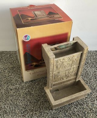 Egyptian Fountain Pottery Tabletop Fountain Vintage - - Pump Not