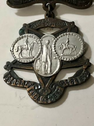 GAR 1900 CHICAGO ILLINOIS ENCAMPMENT MEDAL MADE FROM CAPTURED CANNON 3