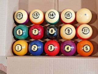 Vintage Brunswick Centennial Billiard Pool Balls – Missing The 10 Ball -