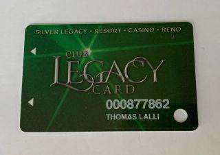Silver Legacy Resort & Casino Players Club Card Slot & Poker Machine Reno Nv