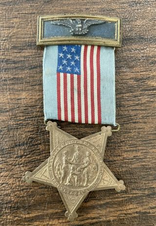 Us Civil War Veterans 1861/1865 Grand Army Of The Republic Medal - Commander
