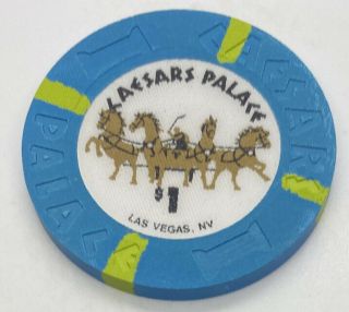 1993 Caesars Palace Las Vegas Nv $1 Chip - House Mold - Textured Inlay