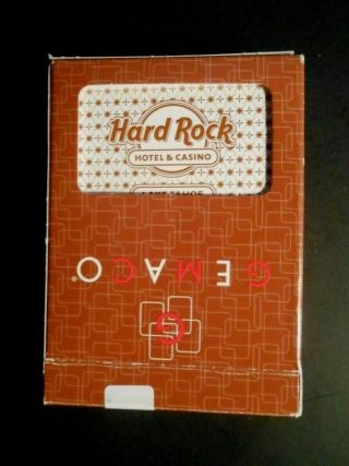 1 Deck Of Casino Playing Cards Hard Rock Casino Lake Tahoe Nv.  W/ Brown Backs