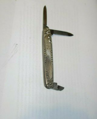 Old Sterling Silver Pocket Knife Empire Winsted Ct (kf)