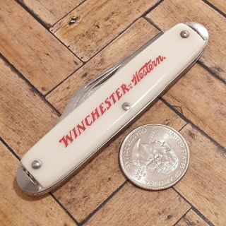 Winchester Western Advertising Knife Made In Usa Novelty Vintage Folding Pocket