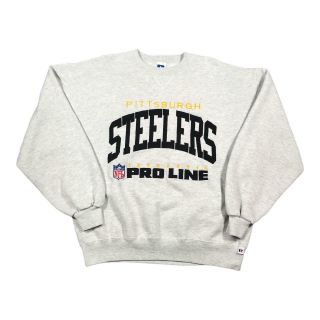 Vintage 90s Pittsburgh Steelers Mens Jumper Large | Sweatshirt Russell Athletic