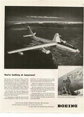 1948 Boeing Xb - 47 Jet Bomber Vintage Print Ad