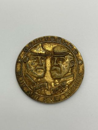Battle Of Gettysburg 75th Anniversary 1863 - 1938 Coin Token Rare Medal