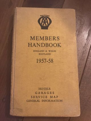 Aa Members Handbook Vintage 1957 - 1958 Postsge