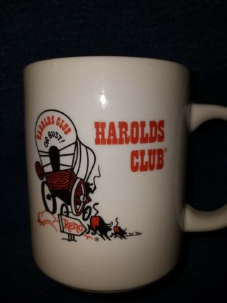 Vintage Harolds Club Casino Reno Nevada " Harolds Club Or Bust " Coffee Cup