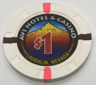 Avi Casino Laughlin Nv $1 Chip 1995 Cg251877 Paulson H&c Near