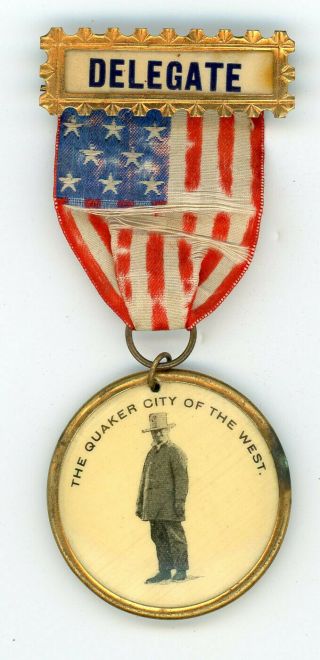 G.  A.  R.  - Grand Army Of The Republic – Gar 1897 Richmond,  Indiana Delegate Badge