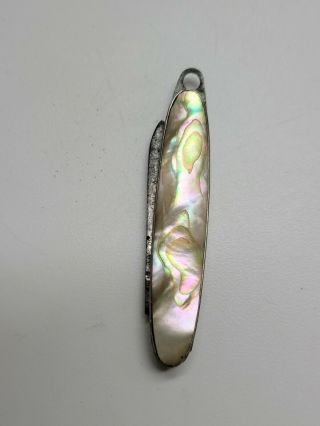 Vintage Salm Abalone Mini Pocket Knife