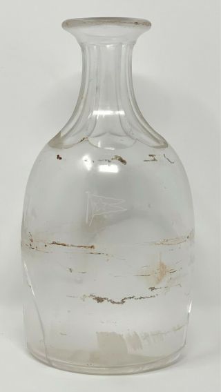 White Star Line Crystal Carafe W/ Logo From 1909 Wreck Of R.  M.  S.  Republic