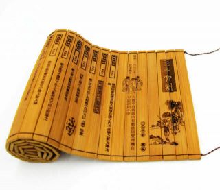 Chinese Classic Bamboo Slips Book In Bilingual 36 Ji Scroll Calligraphy