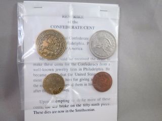 Restrike Civil War Confederate Coins Cent Half Dollar Gold Csa States Of America