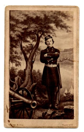 Cdv Portrait Elmer E.  Ellsworth First Soldier Killed In The Us Civil War 1863