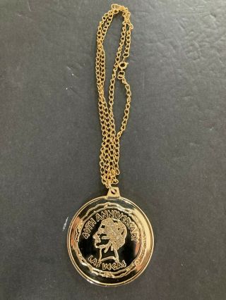 Caesars Palace Las Vegas Gold Tone Pendant Coin Medallion,  1966 - 2006