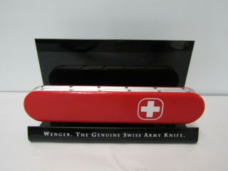 Vintage Wenger Swiss Army Knife Display Knife Display 11 " W X 6 " Ht Store Display