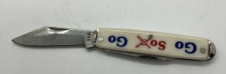 Vintage “usa” Chicago White Sox Baseball Advertising Double Blade Pocket Knife