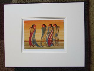 Spirits Of The Earth 11 " X 14 " Matted Art Print By Maxine Noel 20020