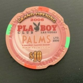 $10 Playboy Club Palms Chips Las Vegas Casino From Executive Framed Set