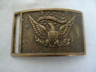 Indian War Us Officers Model 1872 Regulation Brass Belt Buckle