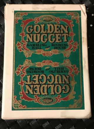 Vintage Green Golden Nugget Gambling Hall And Rooming House Playing Cards