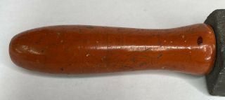 Vintage Carborundum 14” 9” Stone No 57 Orange Handle Whetstone Knife Sharpener 3