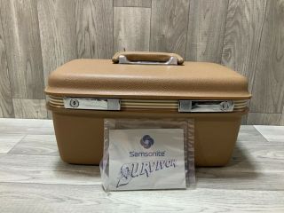 Vintage Samsonite Concord Train Case Makeup Cosmetic Suitcase W/keys