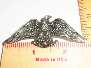 Vintage " Eagle " Pin Collectible Old Biker Vest Pinback Usa Bird Memorabilia