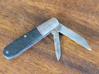Vintage Barlow Pocket Knife Camco Usa 2 Blade Folding