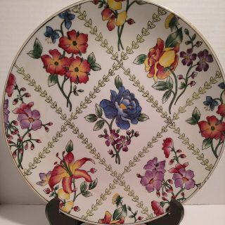 Collectible Vintage " Oriental Accent " Decorative Floral Plate Since 1880