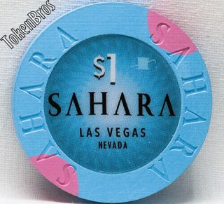 $1 One Dollar Poker Gaming Chip Sahara Hotel Casino Las Vegas Nevada 2019