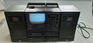 Emerson Tv Boombox Cassette Player Vintage 1980s Stereo Model Xlc558 Aux Cd Fmam