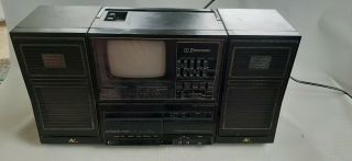 Emerson TV Boombox Cassette player vintage 1980s stereo Model XLC558 Aux CD FMAM 2