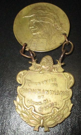 Medal To Sioux Indians By John H.  Starin York