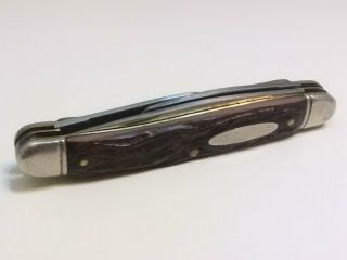 Vtg.  Imperial Knife Made In Usa 3 Blade Stockman Folding Pocket Good Snap 4