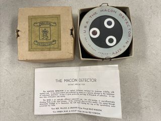 Vintage Stamp Collector The Macon Detector N.  Y.  City Watermark Detector W Box