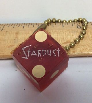 Vintage Stardust Key Chain Lucky Dice From Las Vegas