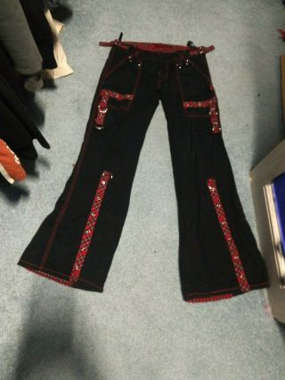 Tripp Nyc Vintage Pants (check Description Runs Small) Red Plaid Size 3