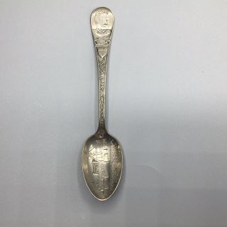 Vintage Admiral Dewey Flagship Olympia Souvenir Spoon 4” Crown Silver Co.  Rare
