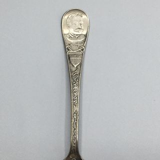 Vintage Admiral Dewey Flagship Olympia Souvenir Spoon 4” Crown Silver Co.  Rare 2