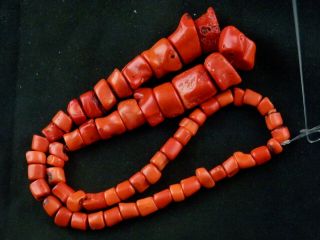Wow 24 Inches Large Tibetan Red Coral Beads Prayer Necklace 026
