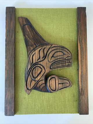 Vintage Signed Gordon Twance Hand Carved Northwest Coast Indian Native American