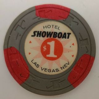 $1 Showboat Hotel Casino Chip Las Vegas Nevada Nv $3.  85 Flat S&h