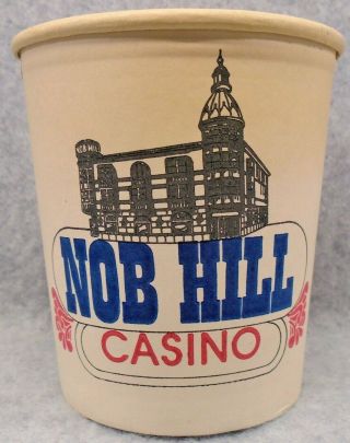 Vintage Nob Hill / Holiday Hotel Casino Las Vegas Paper Coin Drink Cup Lqqk