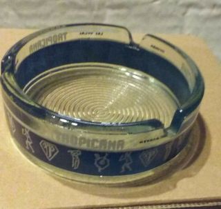 Vintage Glass Ashtray From Tropicanna Hotel In Las Vegas,  Nevada