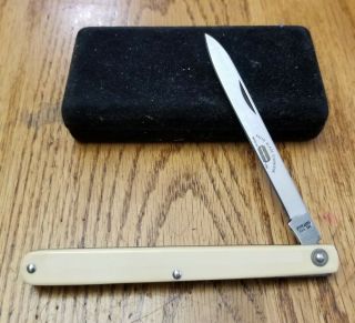 Vtg Rare Schrade Usa 102 Melon Tester Single Blade Folding Pocket Knife